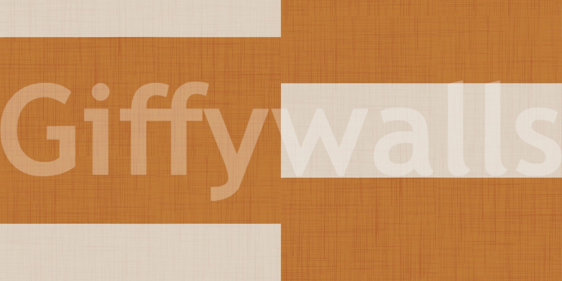Minimal Stripe Block Terracotta Cream Wallpaper⁠