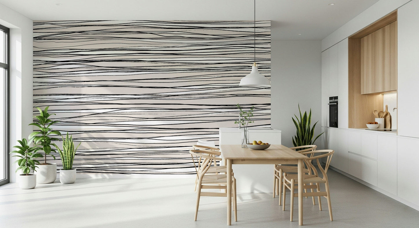 A serene abstract pattern wall mural for your decor.