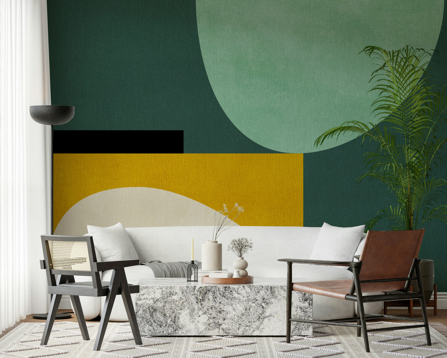 Minimalist Curves Wall Mural - 2858615
