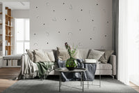 A serene subtle geometric wall mural for your decor.