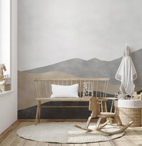 Neutral tone wall mural for modern interior décor
