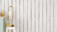 Minimalist Grey Striped Wallpaper Design
