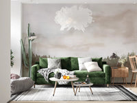 Minimalist Misty Trees Wall Mural