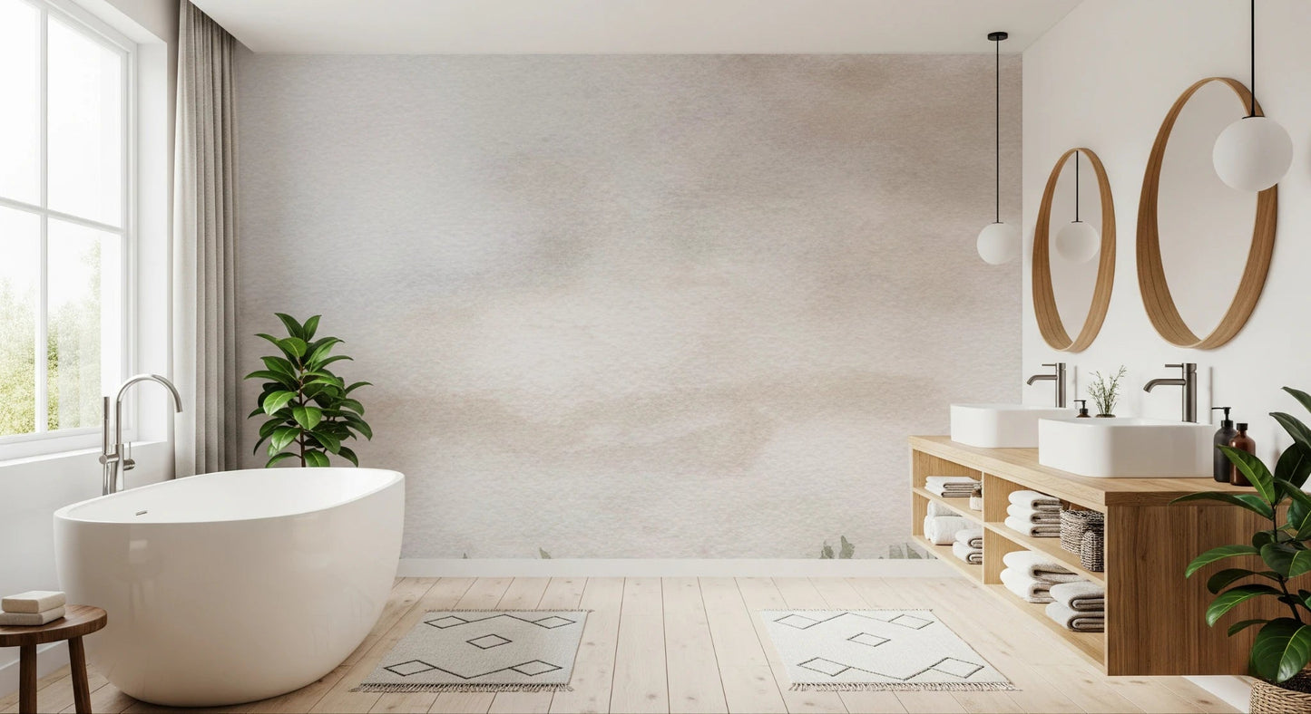 Minimalist Misty Trees Wall Mural