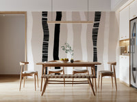 A graceful subtle pattern wall mural in cool, neutral tones.