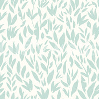Elegant mint foliage peel and stick wallpaper.