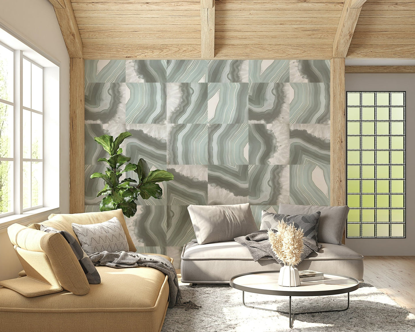 Mint Marble Agate Serenity Wallpaper — tranquil marble and agate-inspired design for relaxing interiors.