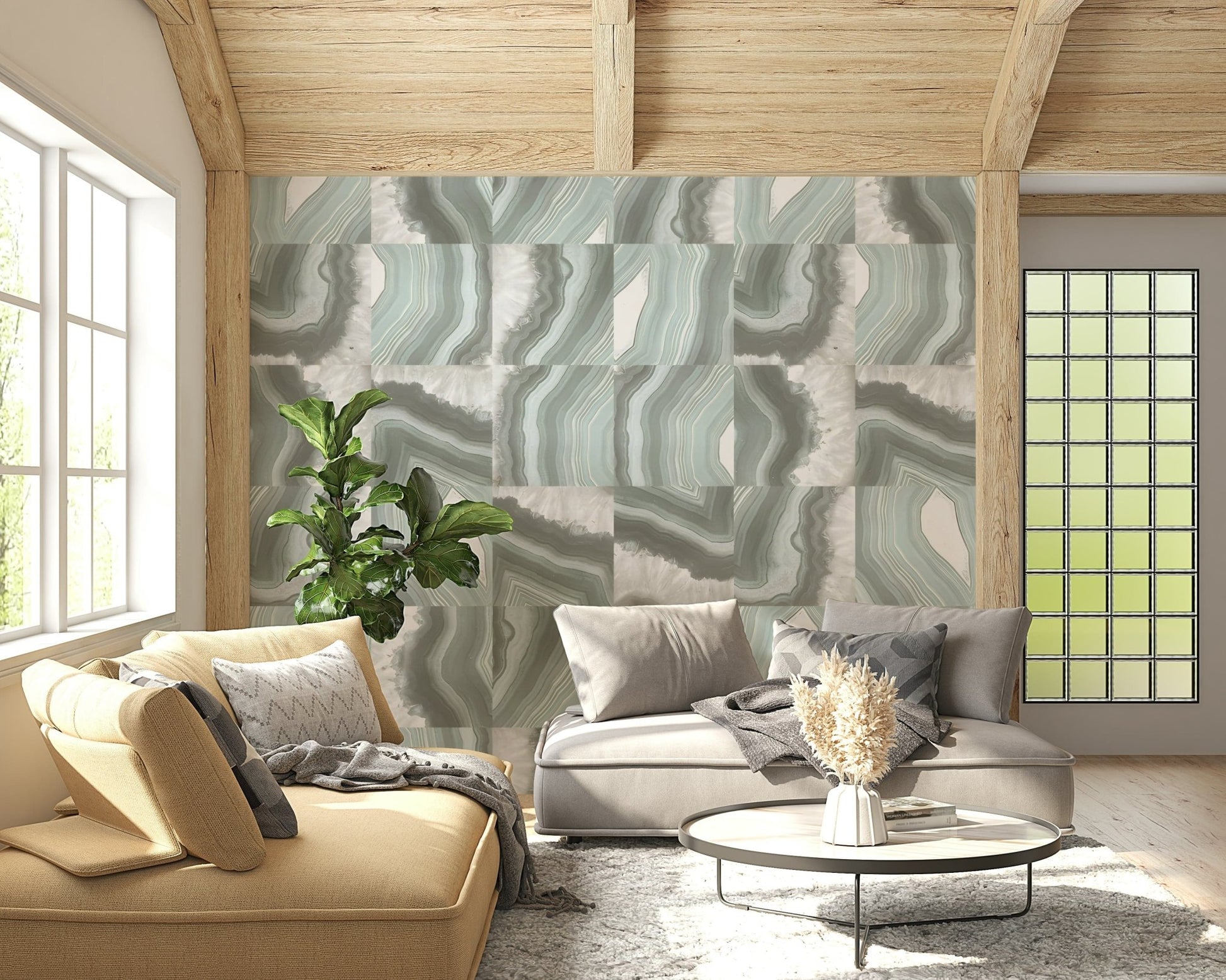 Mint Marble Agate Serenity Wallpaper — tranquil marble and agate-inspired design for relaxing interiors.