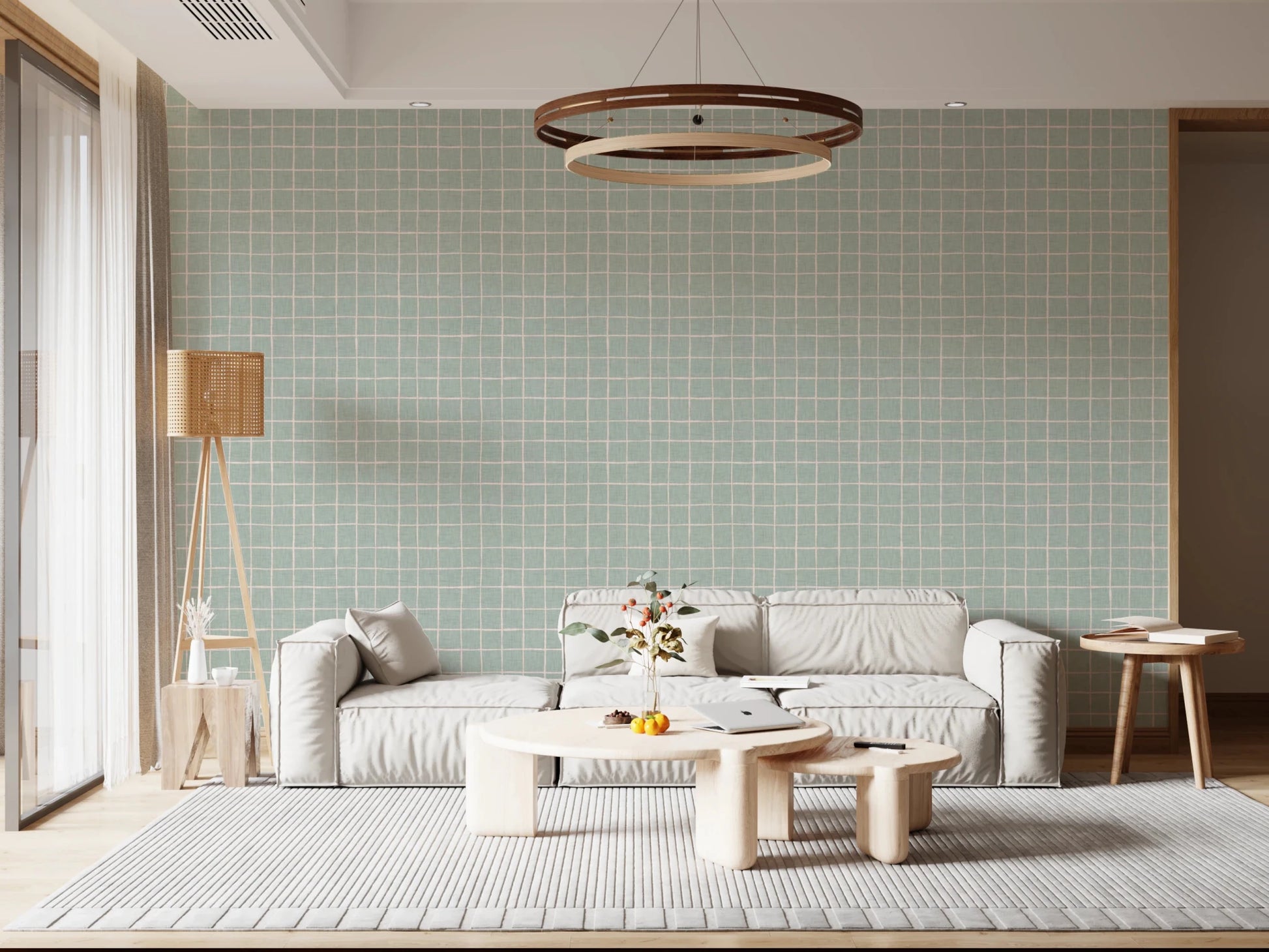 Minty Squares Wallpaper⁠