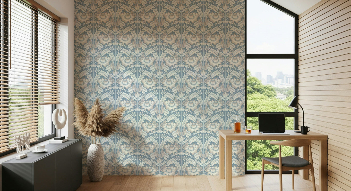 Timeless Garden – Mist Blue Wallpaper⁠