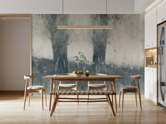 A classic forest theme wallpaper for walls.
