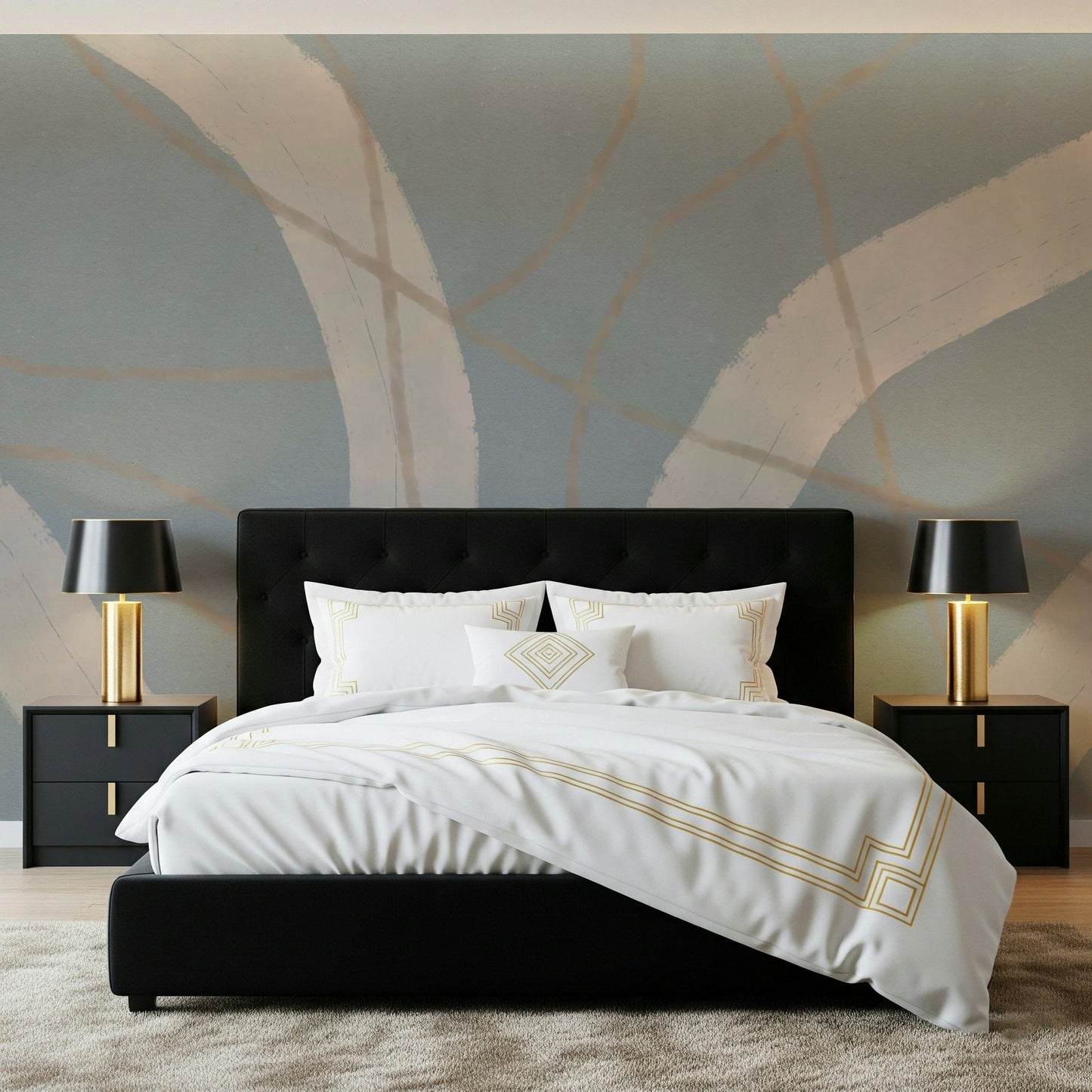 A serene flowing design wall mural for your decor.