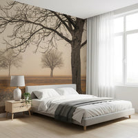 Misty Countryside Wall Mural