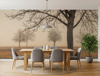 Misty Countryside Wall Mural
