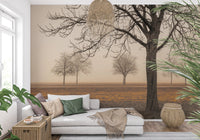 Misty Countryside Wall Mural