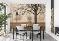 Misty Countryside Wall Mural