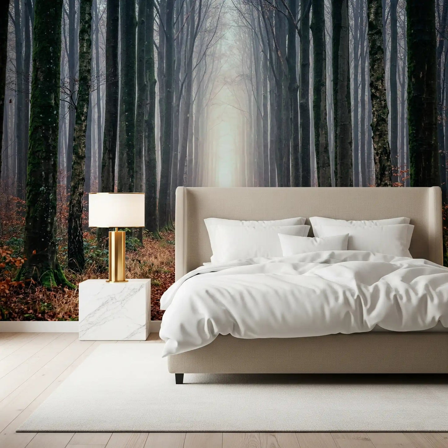 Misty Forest Serenity Wall Mural