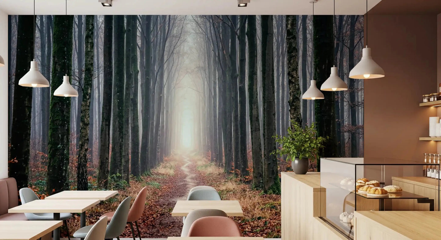 Misty Forest Serenity Wall Mural