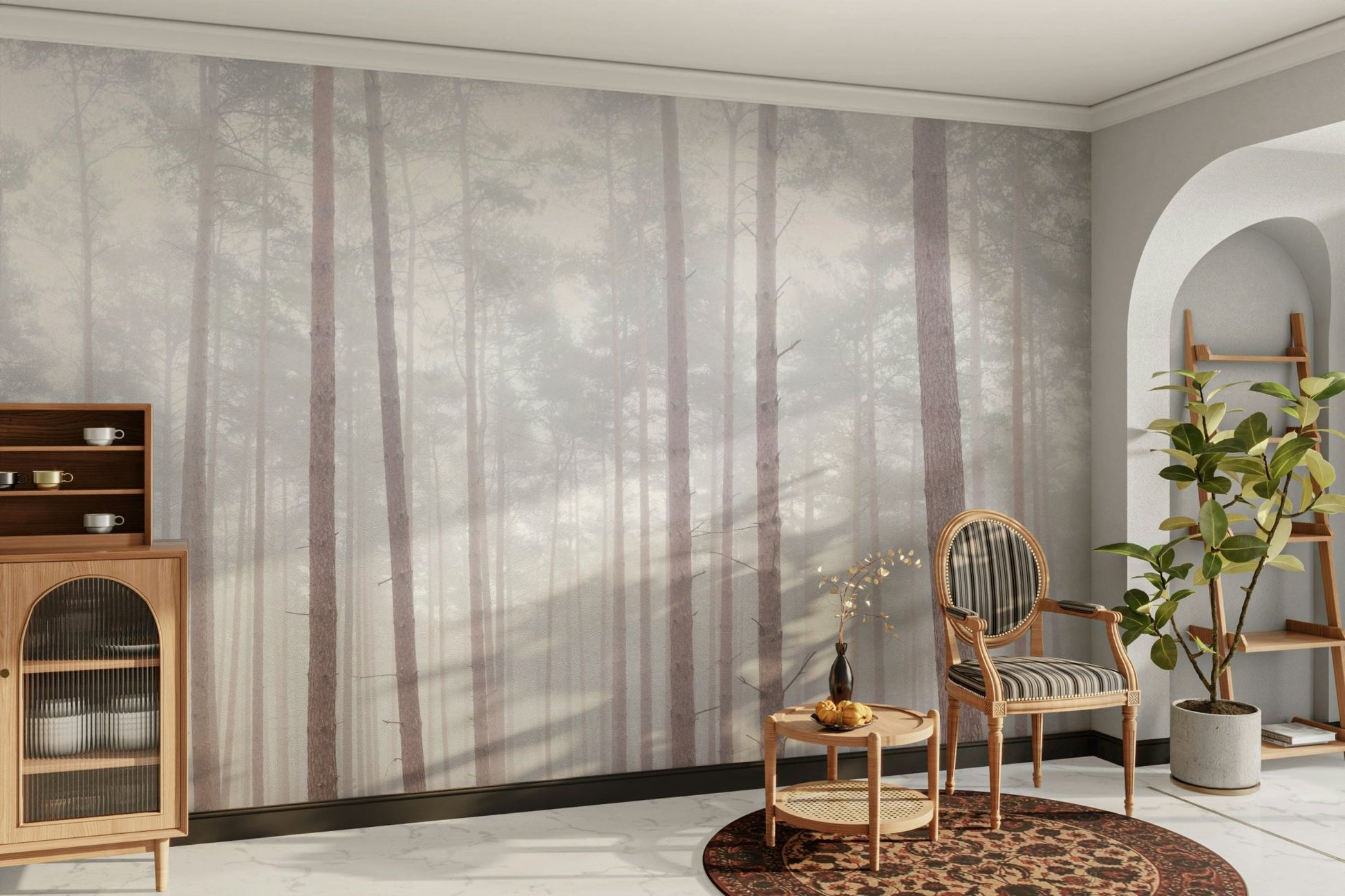 Subtle forest landscape wallpaper for walls

