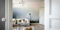 The wallpaper for walls being admired in a home.
