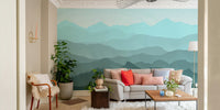 Misty Mountain Layers Wallpaper – Tranquil Wall Decor