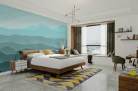 Misty Mountain Layers Wallpaper – Scenic Wall Mural