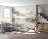 Misty Peaks Wall Mural
