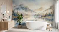 Misty Peaks Wall Mural