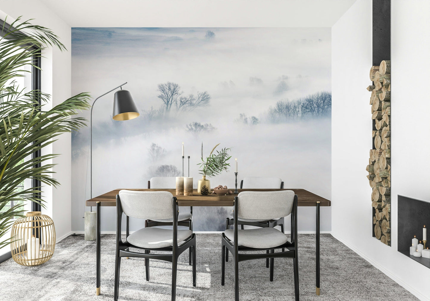 Misty Treescape Wall Mural -2159059
