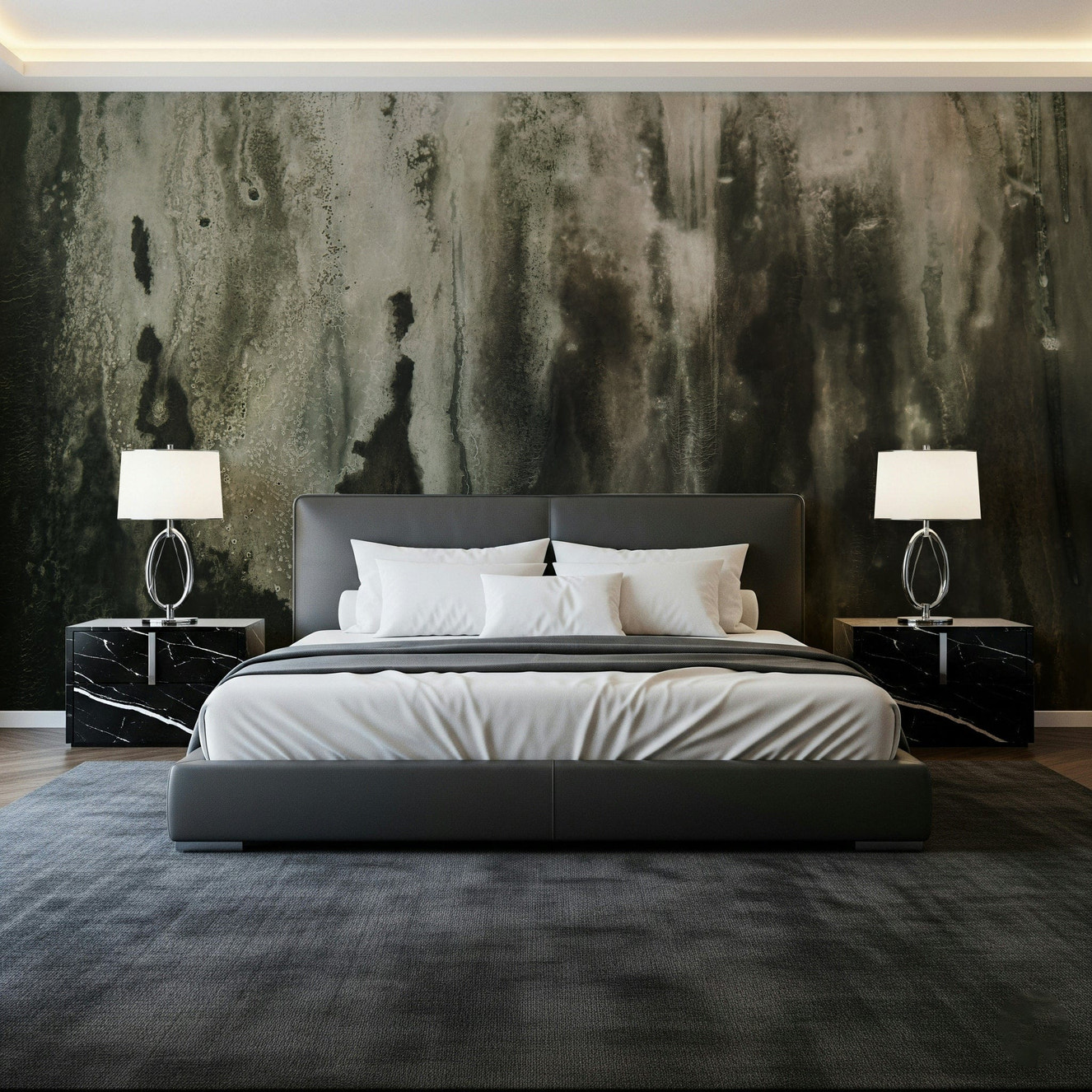 Misty Waterfall Wall Mural featuring cascading water surrounded by soft mist for serene, nature-inspired interiors.