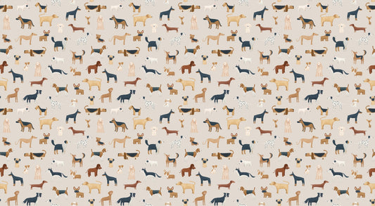 Beige Cute Dogs Wallpaper