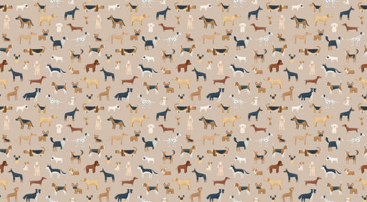 Brown Canine Mosaic Dog Wallpaper