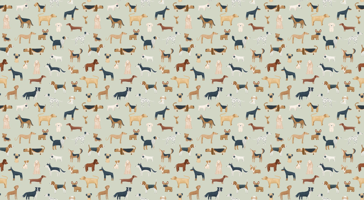 Verdant Pup Parade Dog wallpapers in your room — zoomed