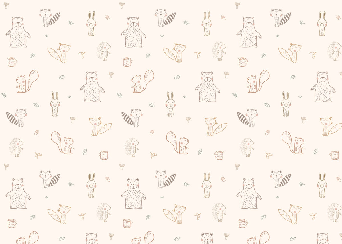 Baby Forest Friends Wallpaper in your room