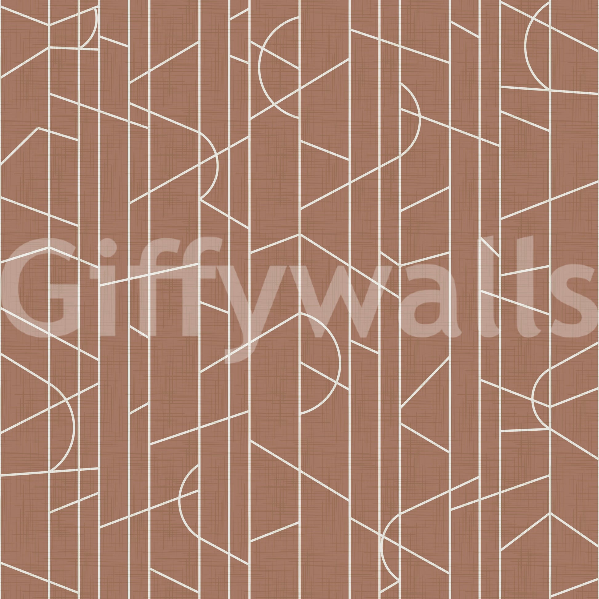 Abstract line design in cozy mocha finish

