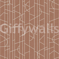 Abstract line design in cozy mocha finish

