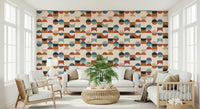Abstract half circle wallpaper pattern
