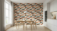 Modern abstract block wallpaper pattern