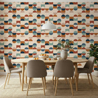 Artistic modular block wallpaper layout