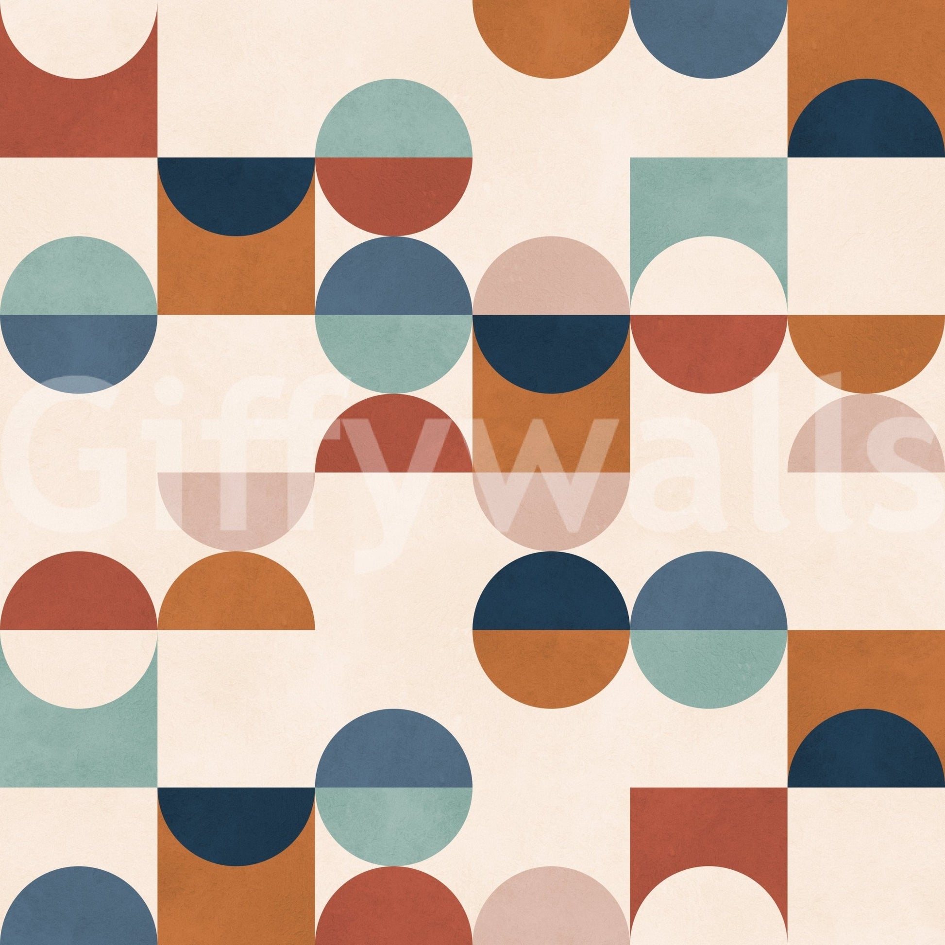 Multicolor mid century wallpaper for walls