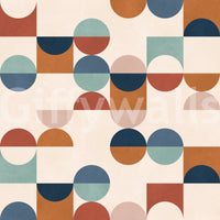 Multicolor mid century wallpaper for walls