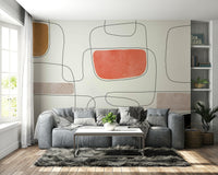 The colors are gentle and warm, including shades of creamy beige, soft gray, and a hint of brown.

