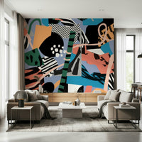 A contemplative modern design wallpaper mural for a feature wall.

