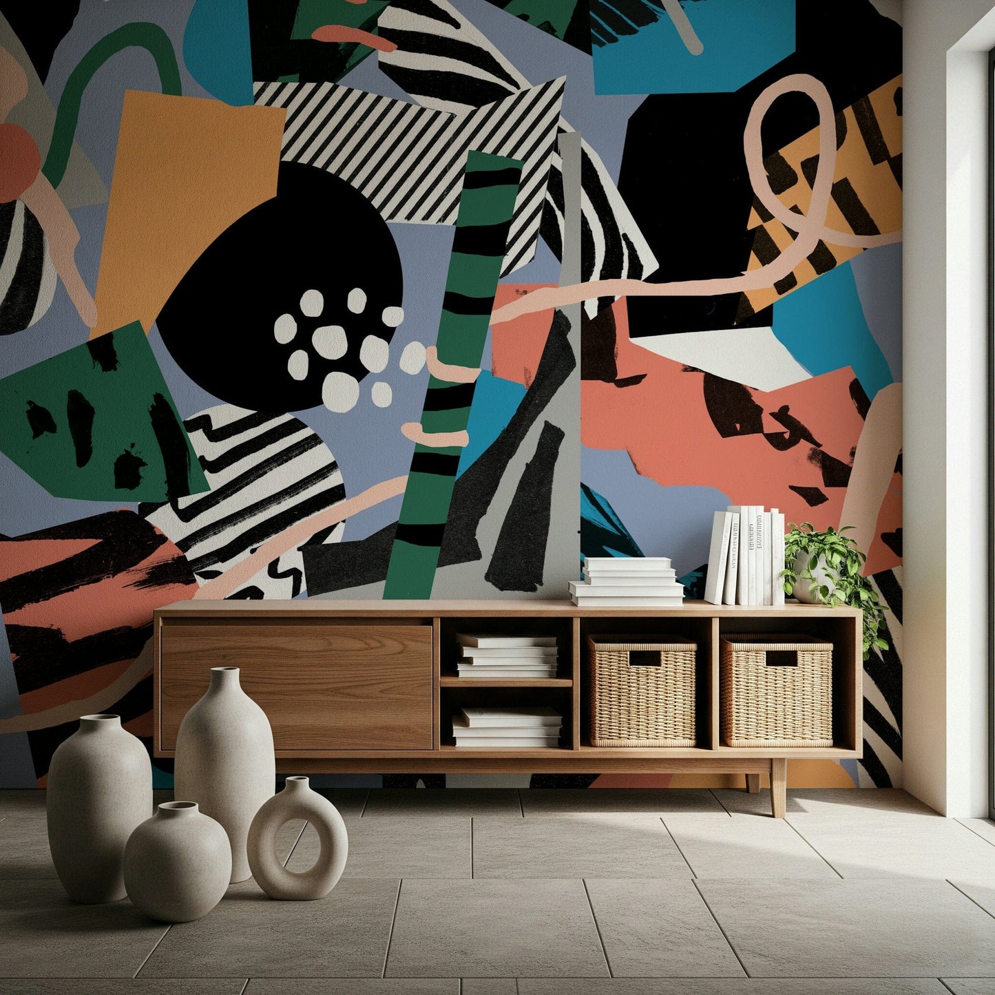 A serene minimalist design wall mural for your decor.

