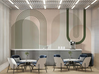 The arched shapes are a central focus of the image.

