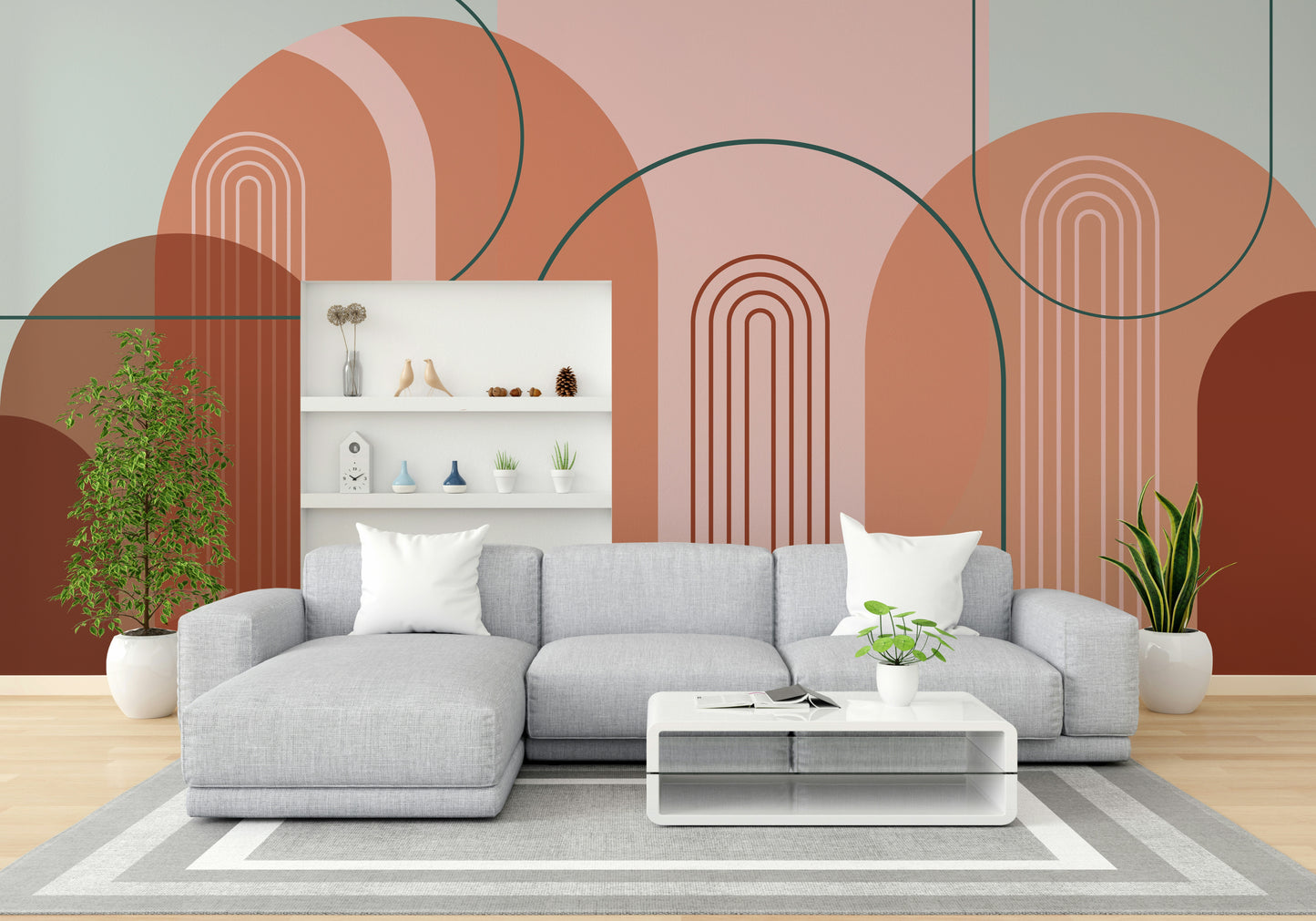 Subtle arches adding architectural depth

