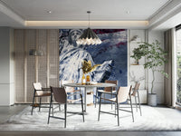 Statue of Liberty mural in blue offering a contemporary flair


