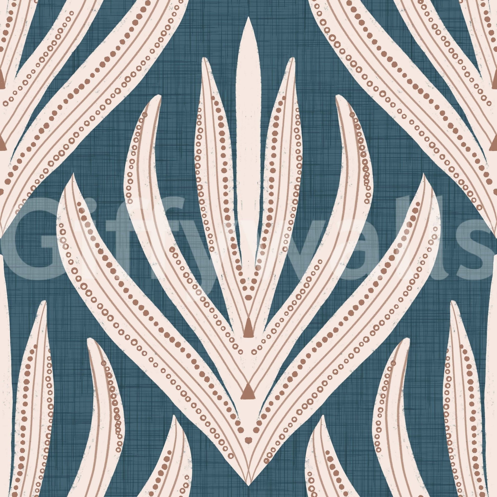 Modern Aztec Flora Wallpaper⁠ - 3017146
