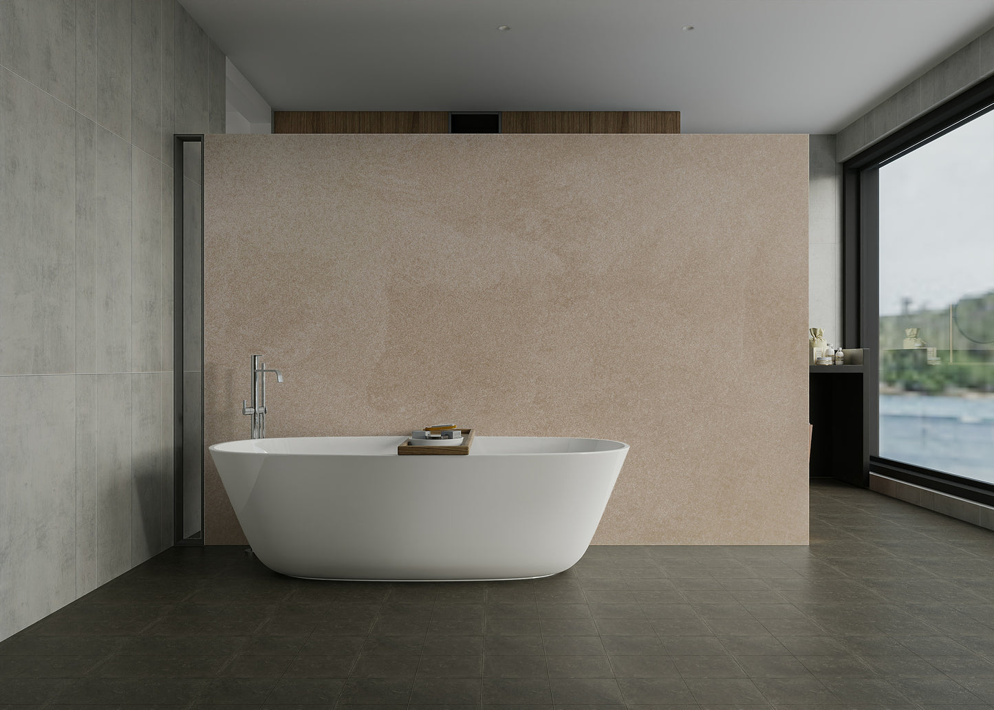 Modern Minimalist Beige Wall mural