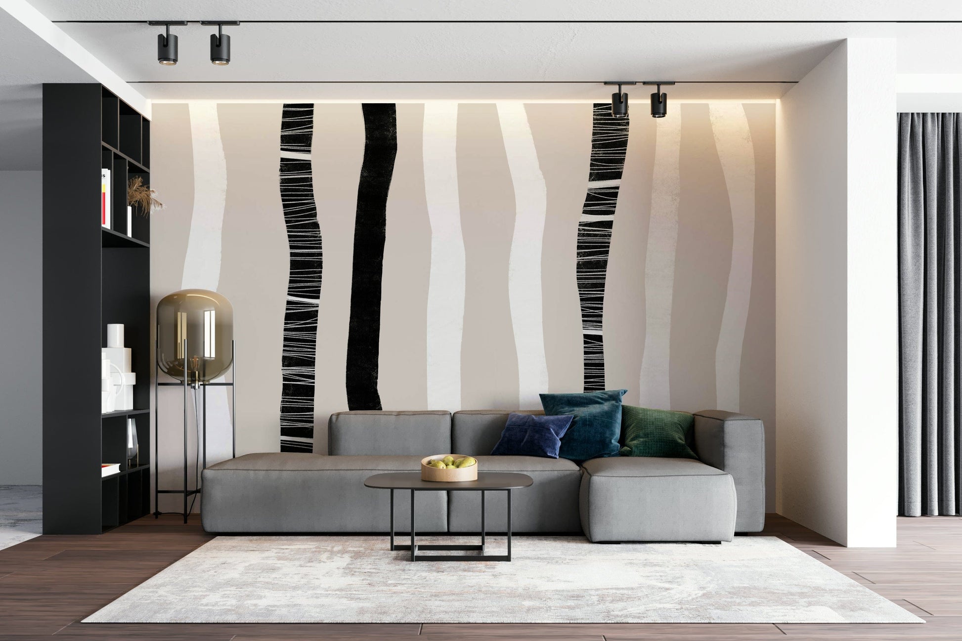 A classic birch forest wallpaper for walls.

